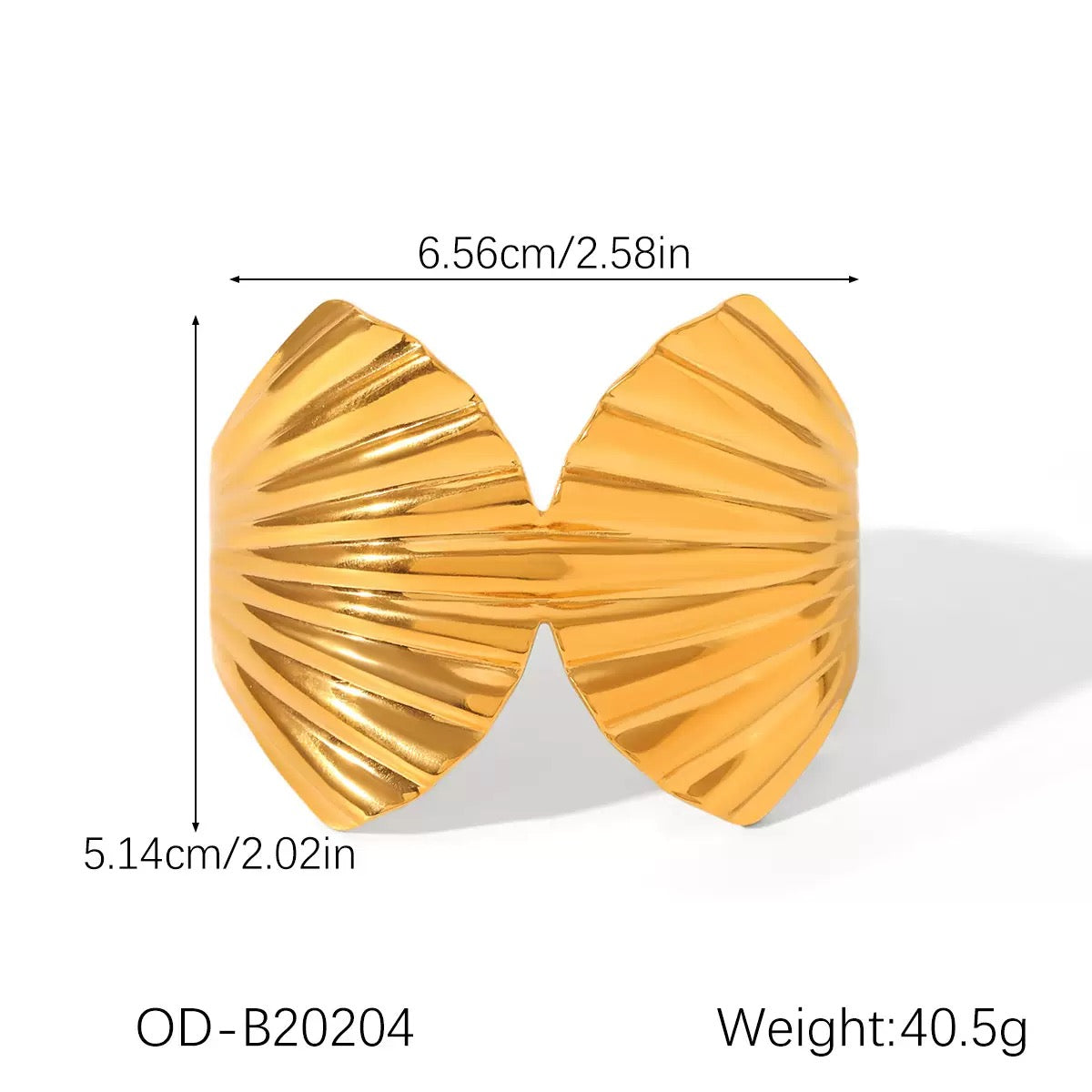 Double big shells bangle