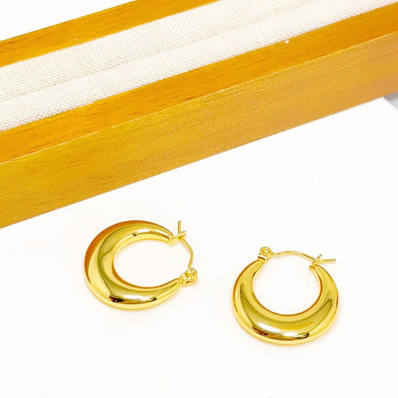 Amethyst hoops earrings