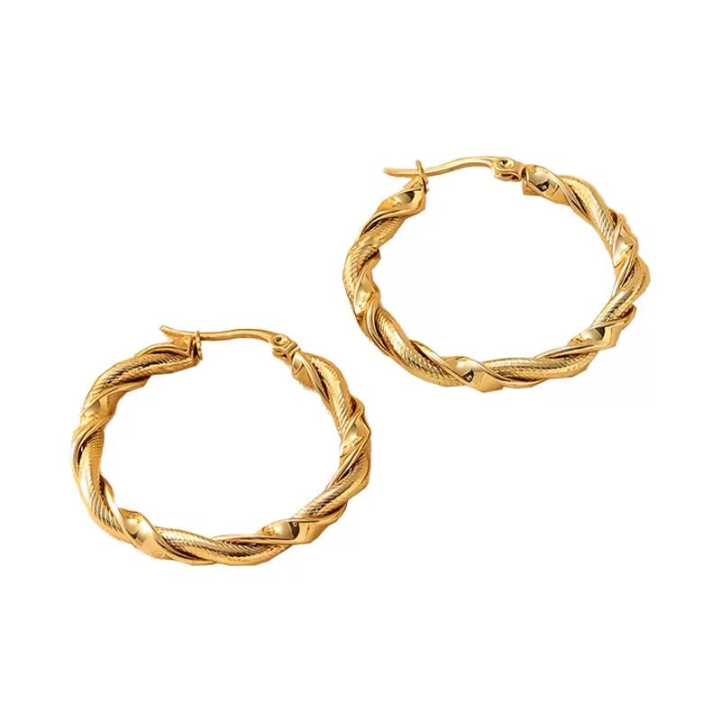 Celadon twilly hoops earrings