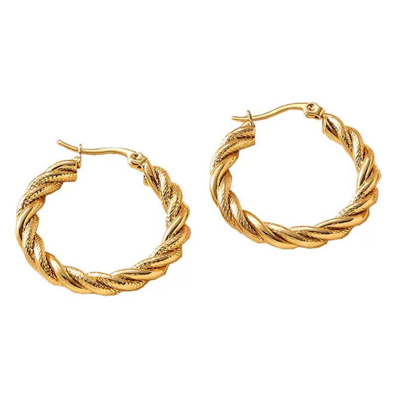 Celadon twilly hoops earrings