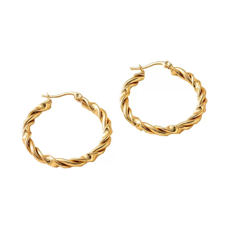 Celadon twilly hoops earrings