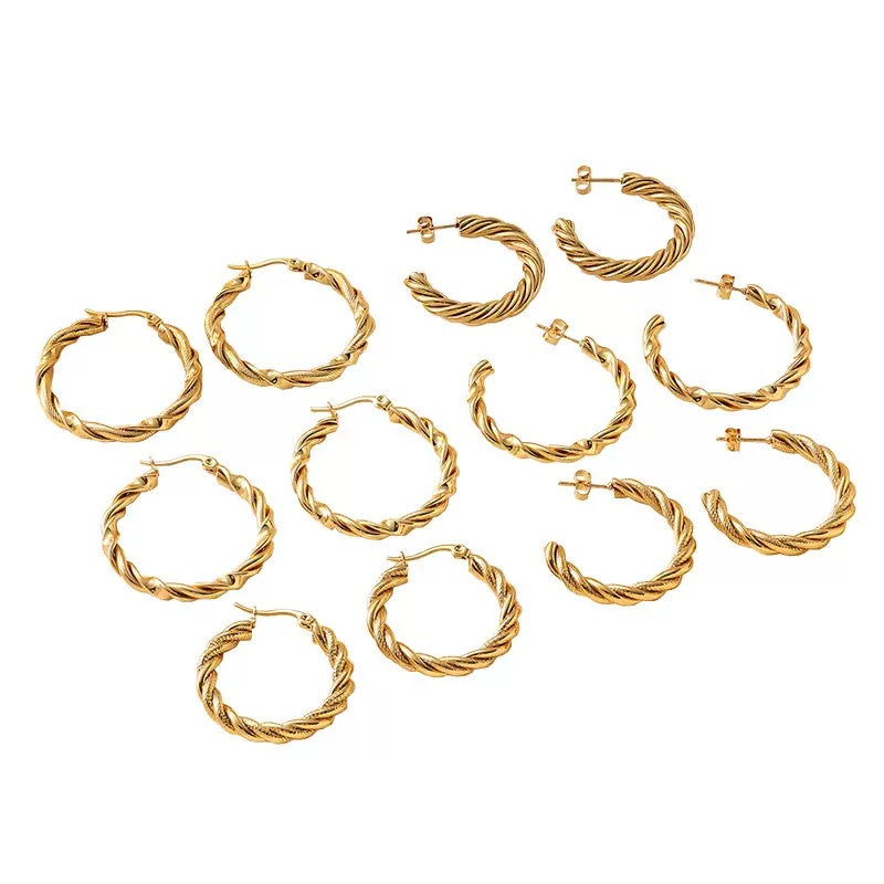 Celadon twilly hoops earrings