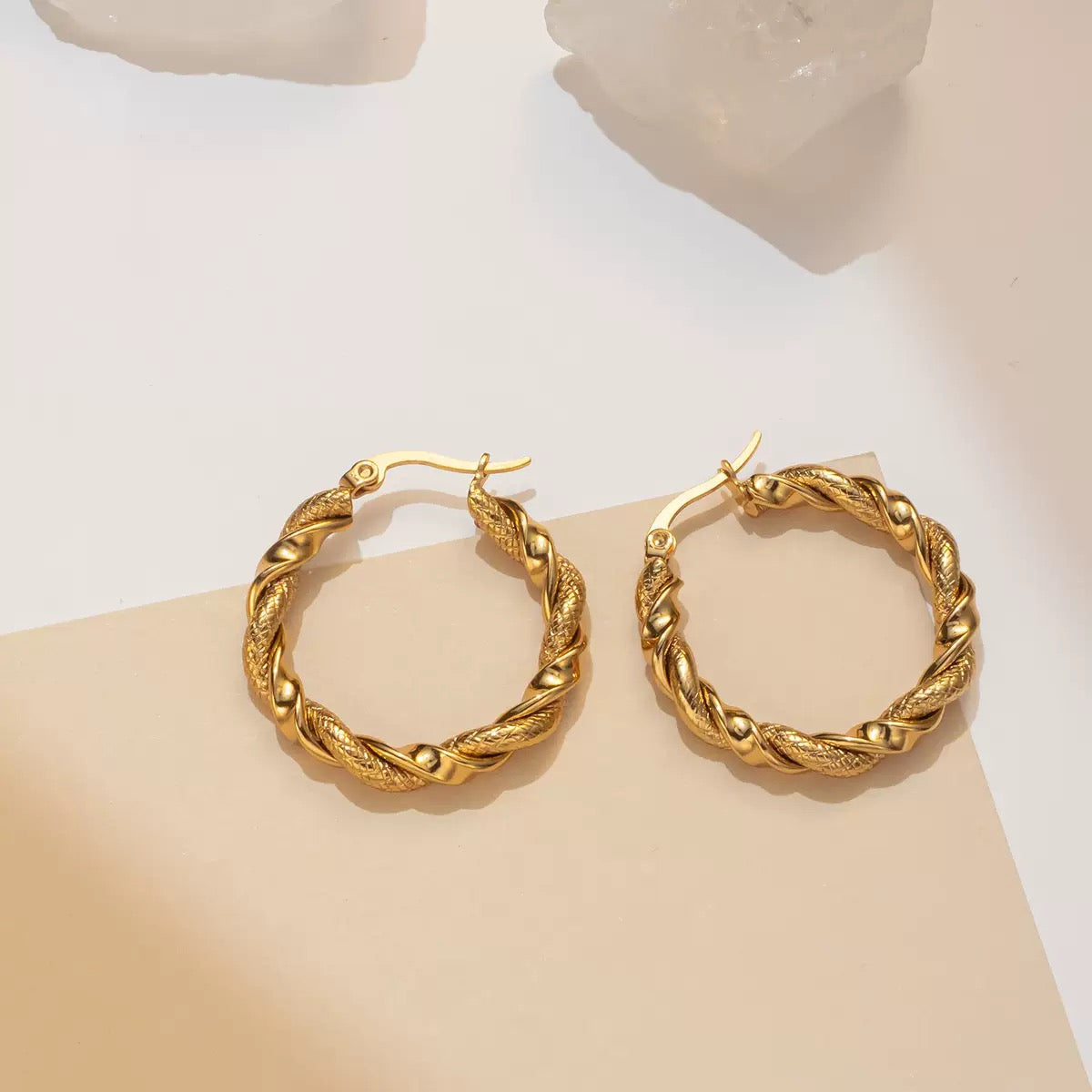 Celadon twilly hoops earrings