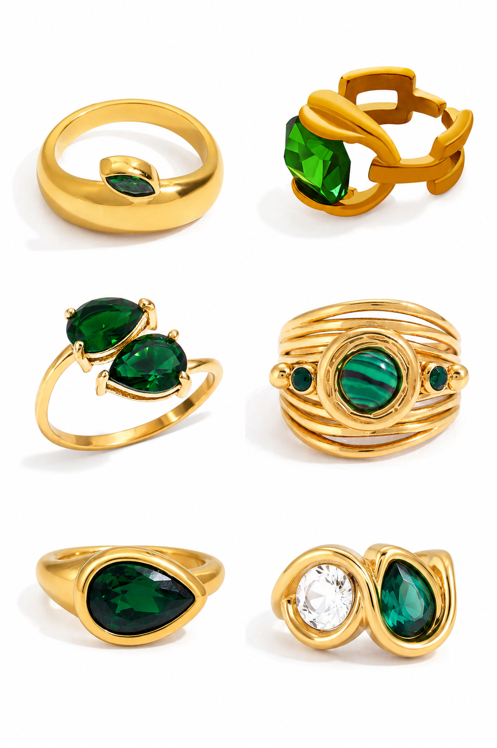Valentina Emerald Rings