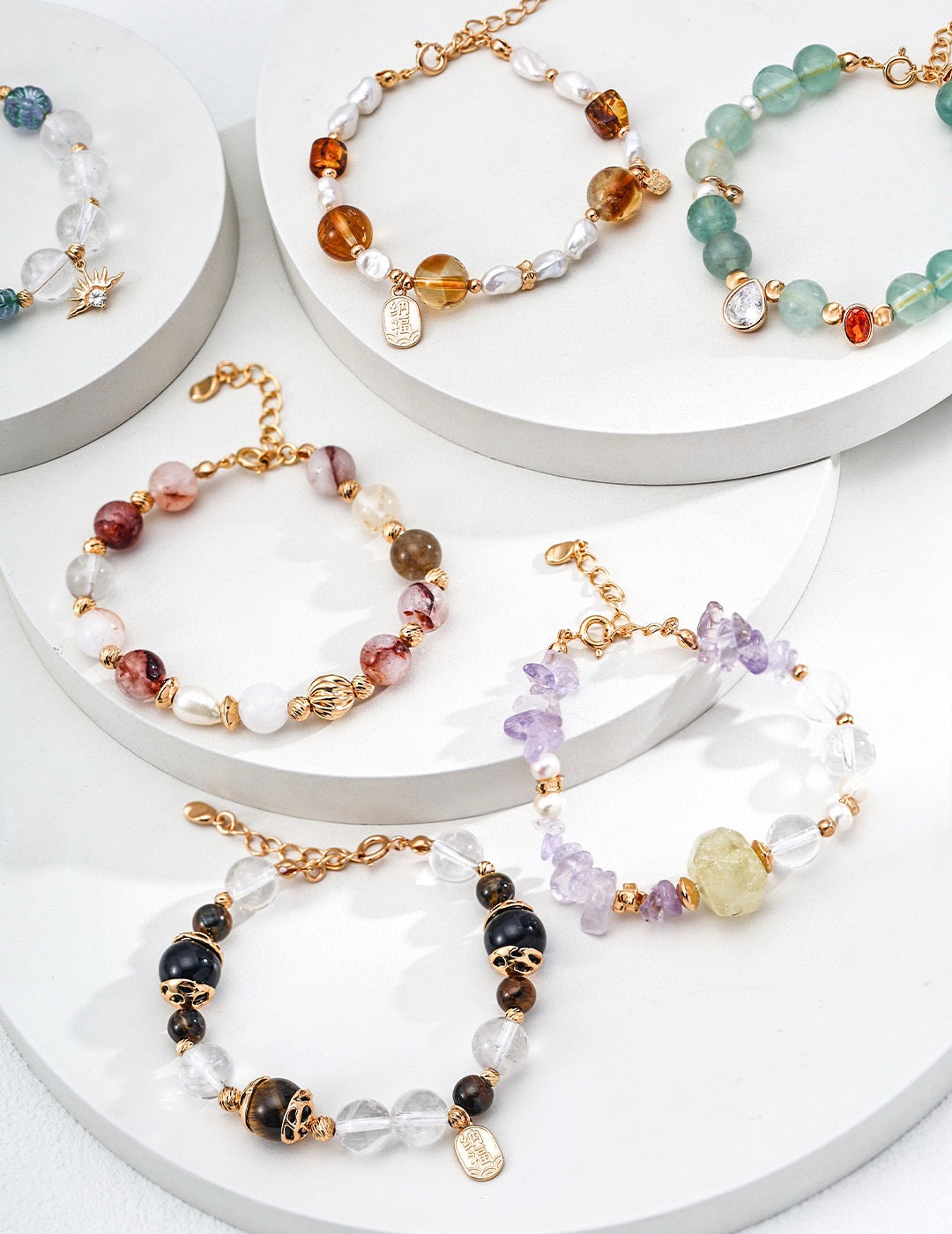 Red crystal pearl bracelet