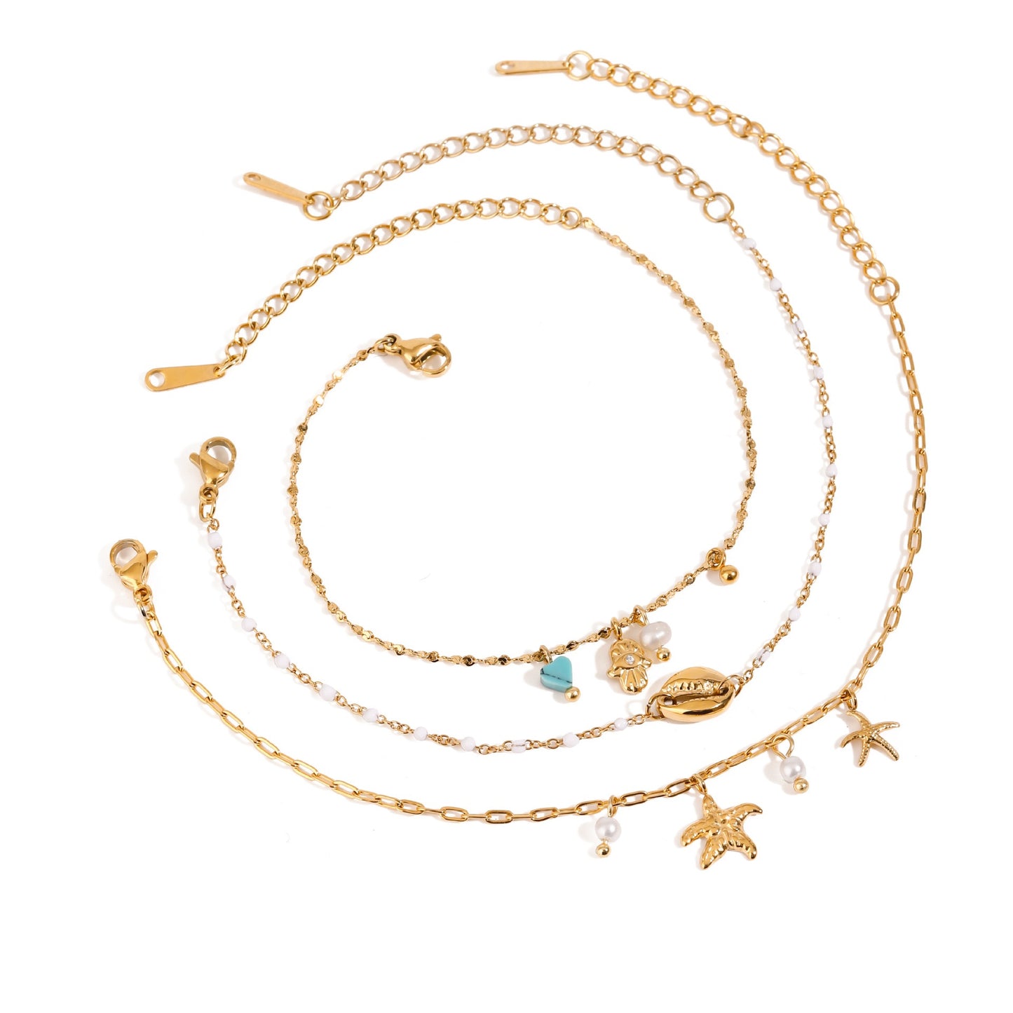 Bondi shell bracelet set