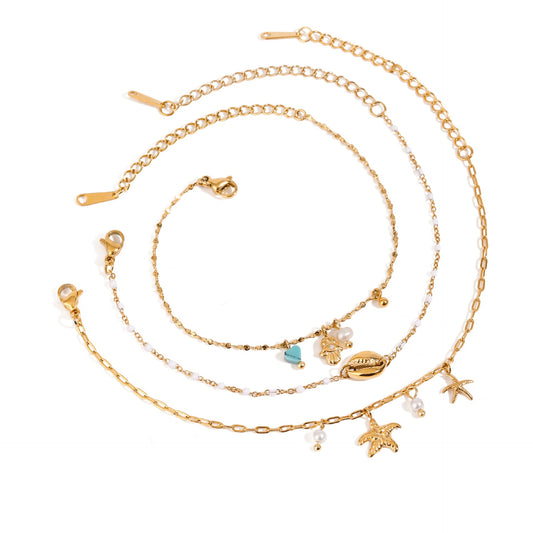 Bondi shell bracelet set