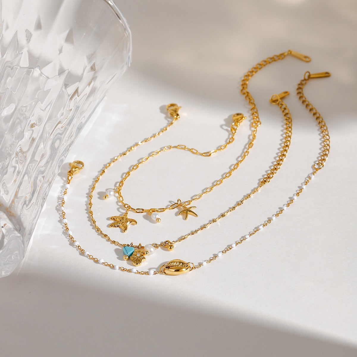 Bondi shell bracelet set