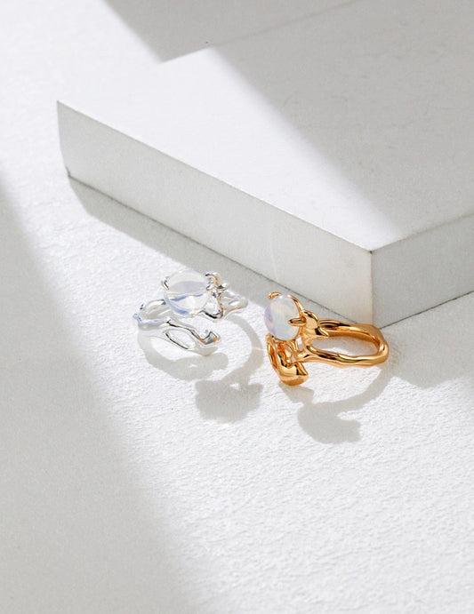 Moon stone dream rings