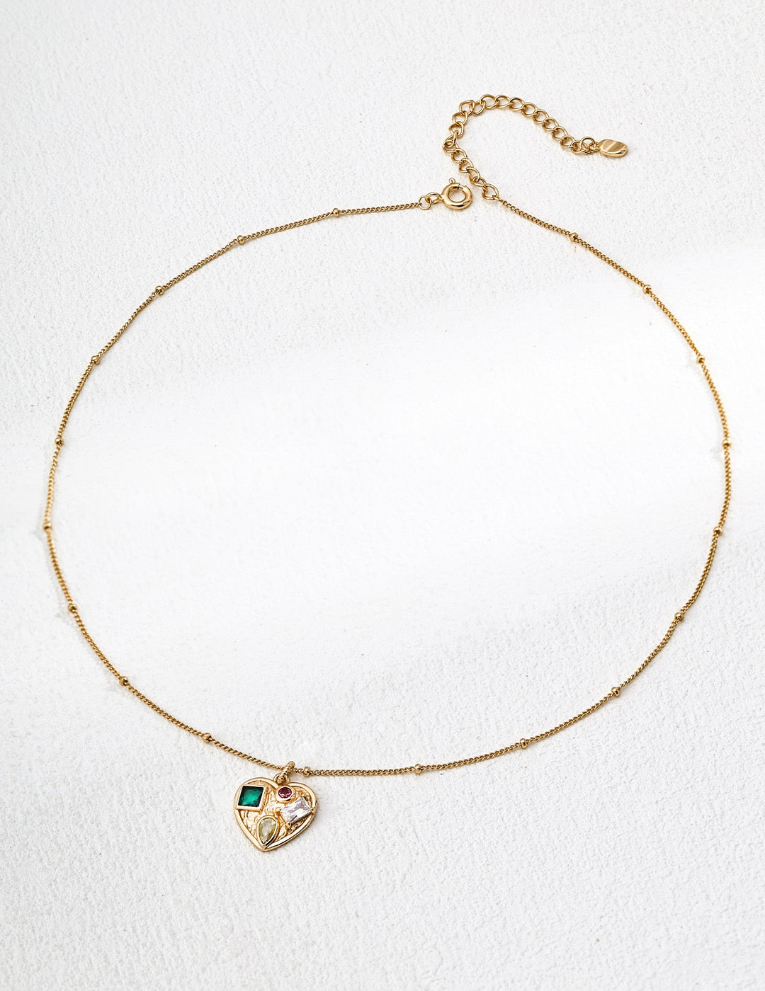 Green heart necklace