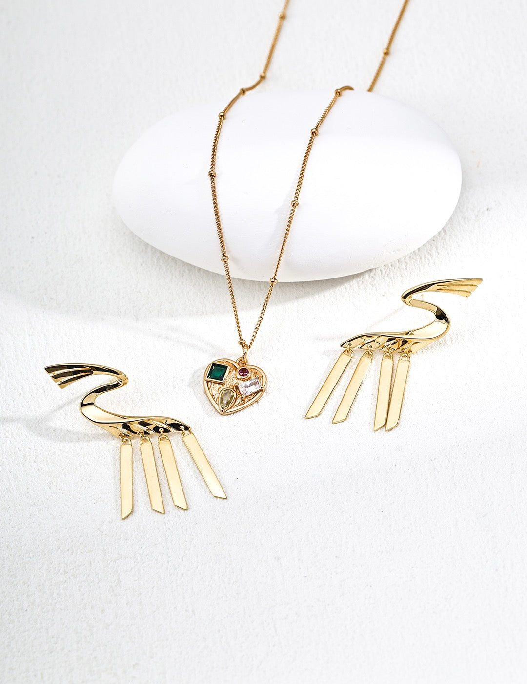 Green heart necklace