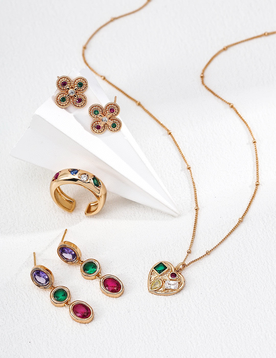 Green heart necklace