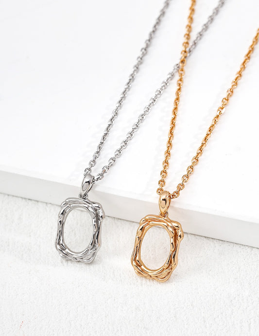 Square hoop necklace