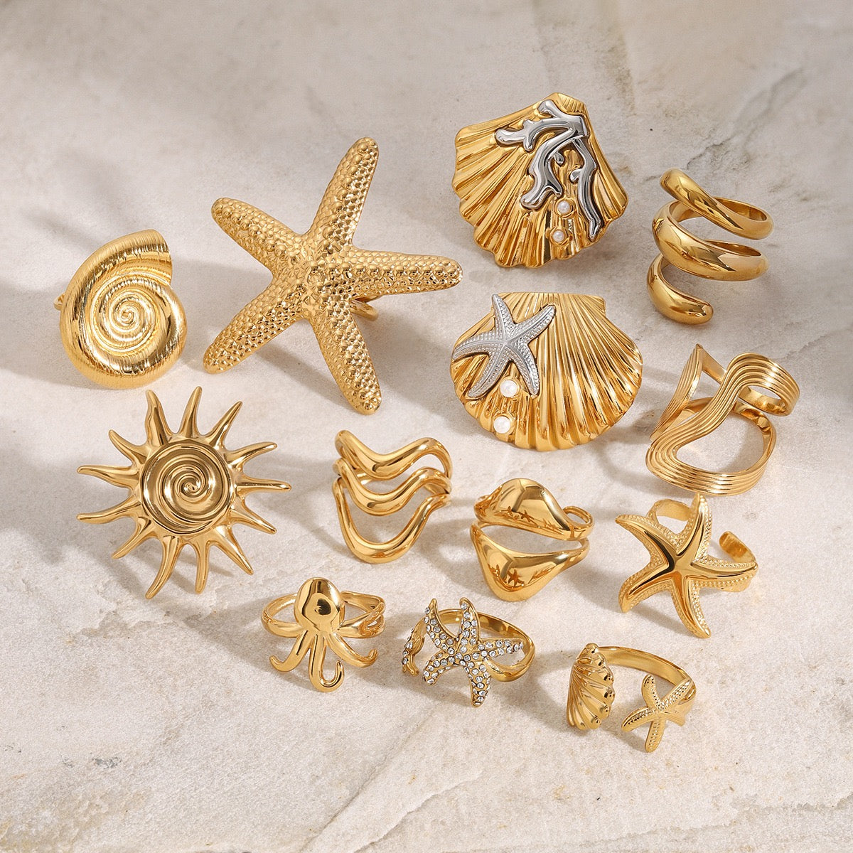 Bondi camelia summer rings