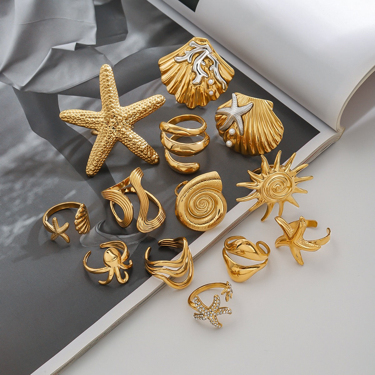 Bondi camelia summer rings