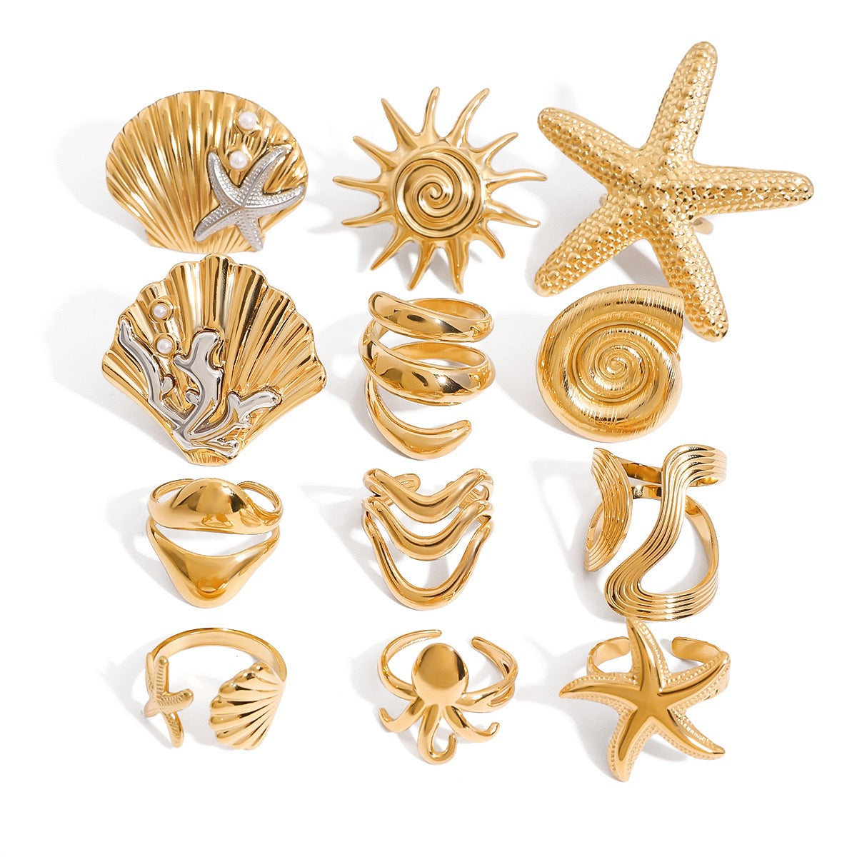 Bondi camelia summer rings