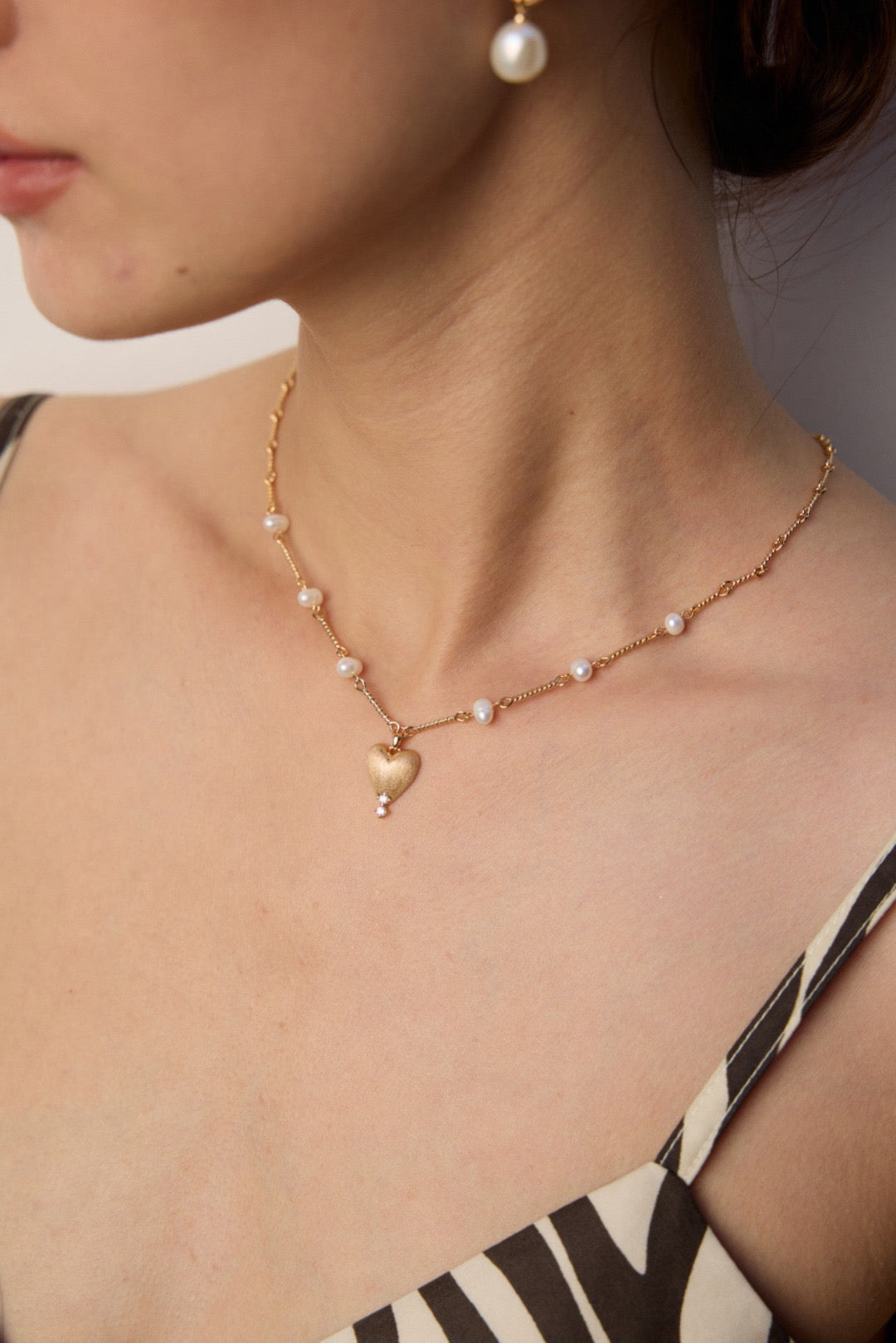 Golden heart necklace