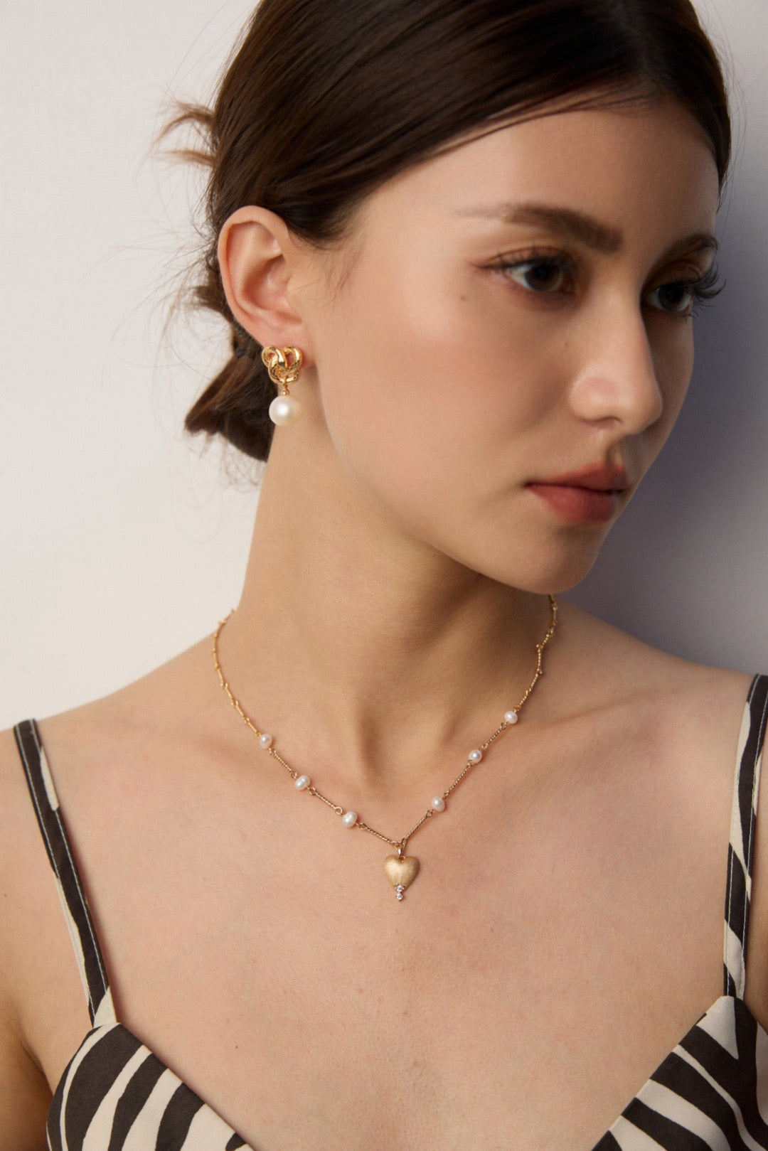 Golden heart necklace