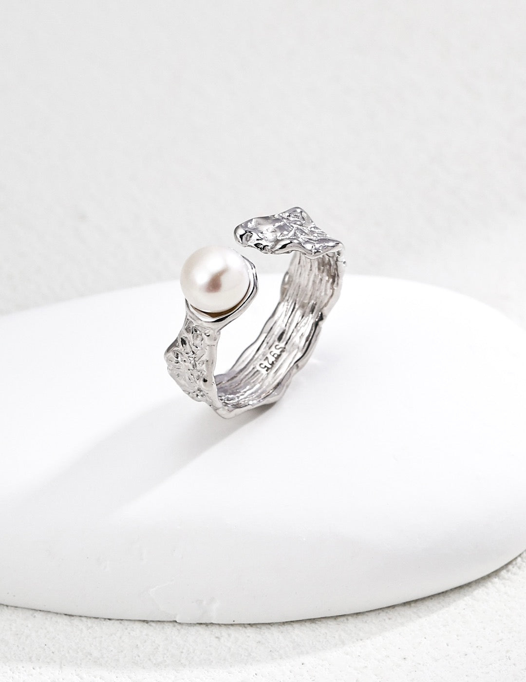 Open lava pearl rings