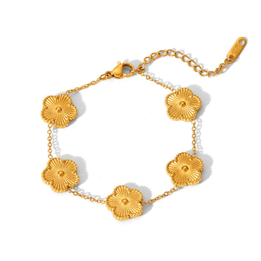 Golden flower bracelet