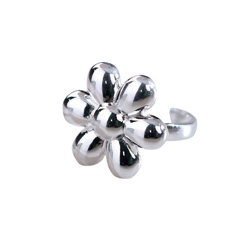 Flower sterling silver ring
