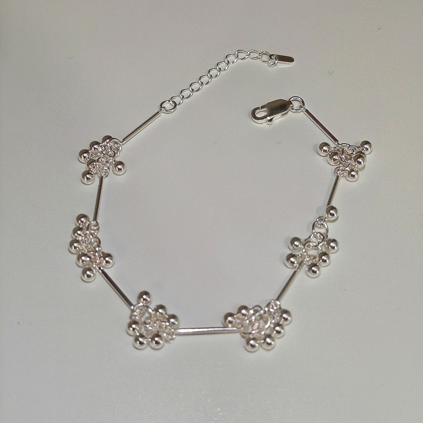 Beady sterling silver bracelet