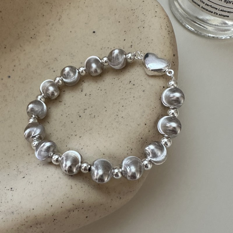 Cat eye sterling silver bracelet