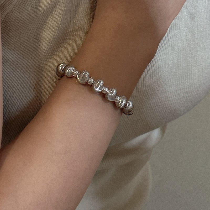 Cat eye sterling silver bracelet