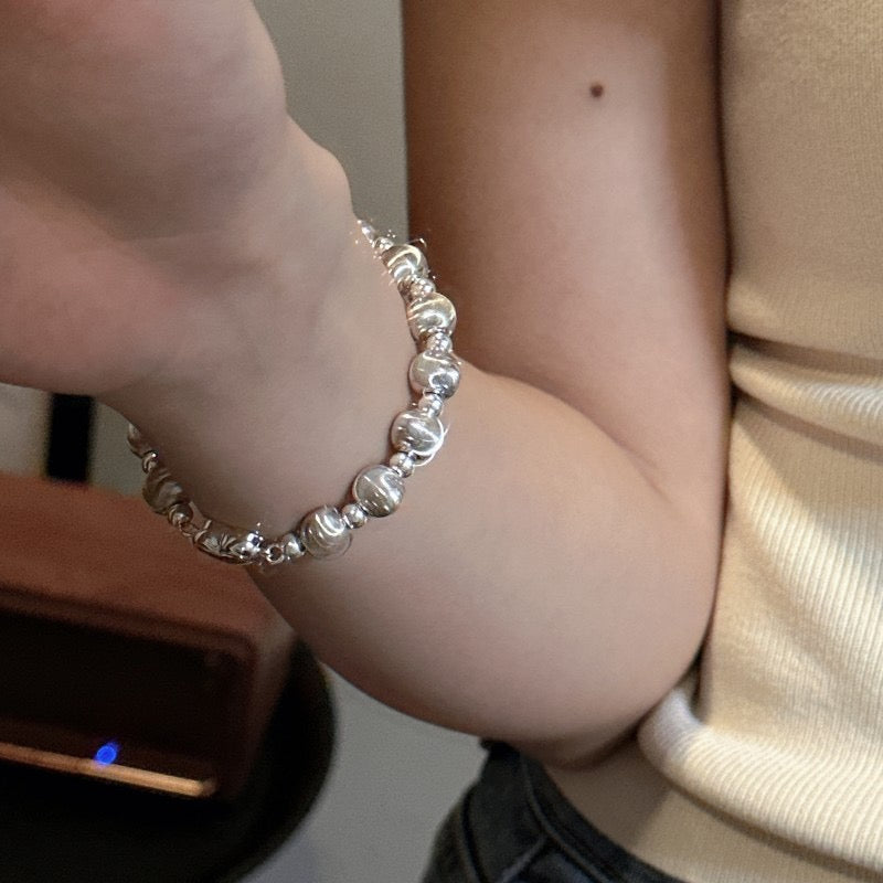 Cat eye sterling silver bracelet