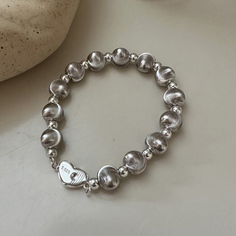 Cat eye sterling silver bracelet