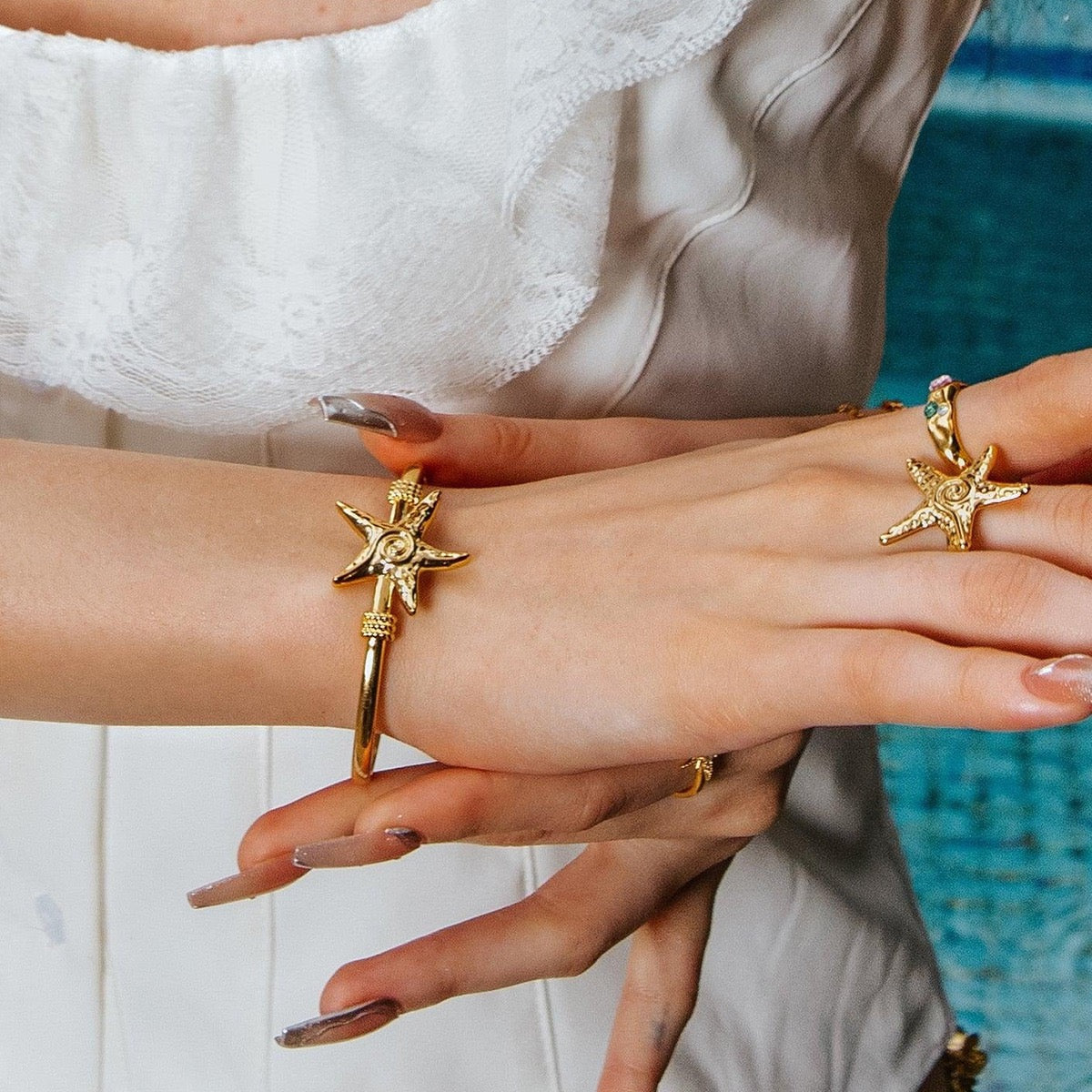Bondi Lucia swirl starfish bangle