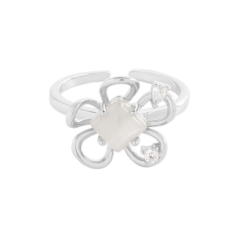 Blossom sterling silver flower ring