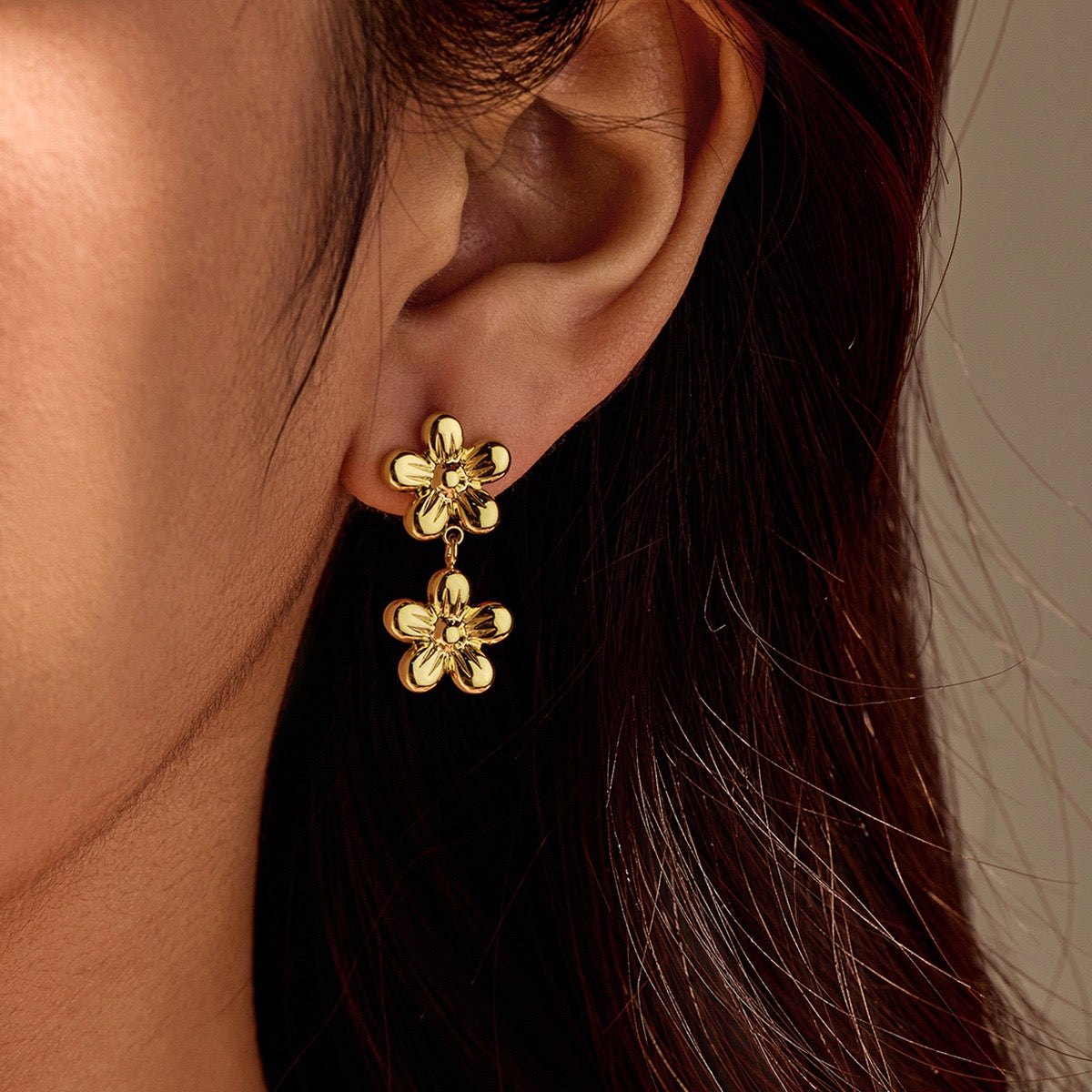 Twin flower earrings