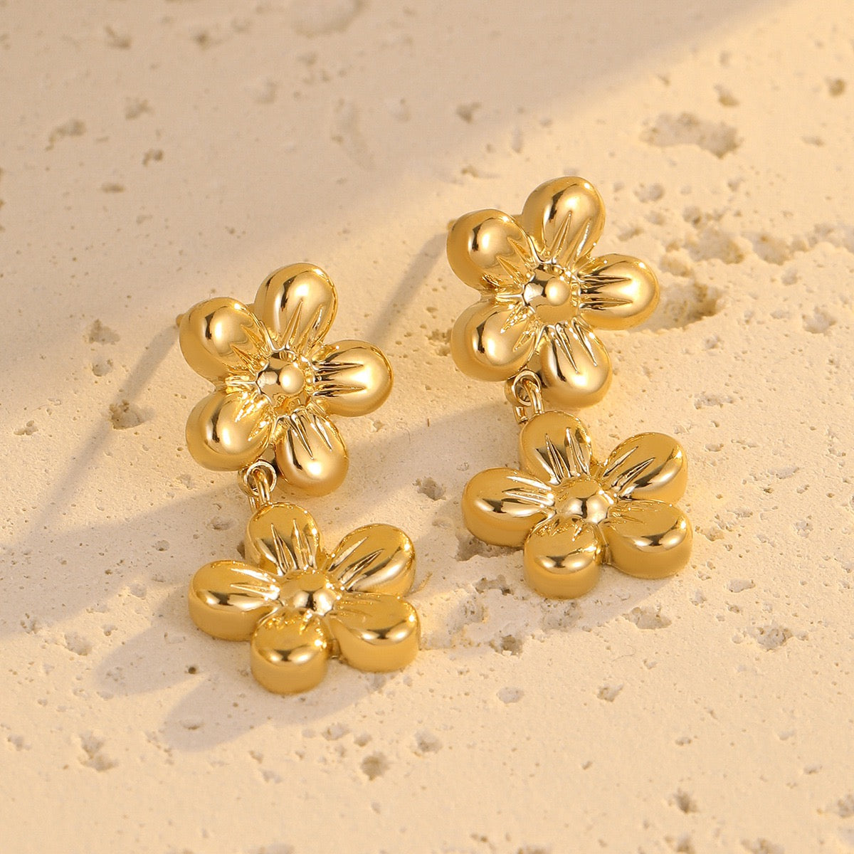 Twin flower earrings