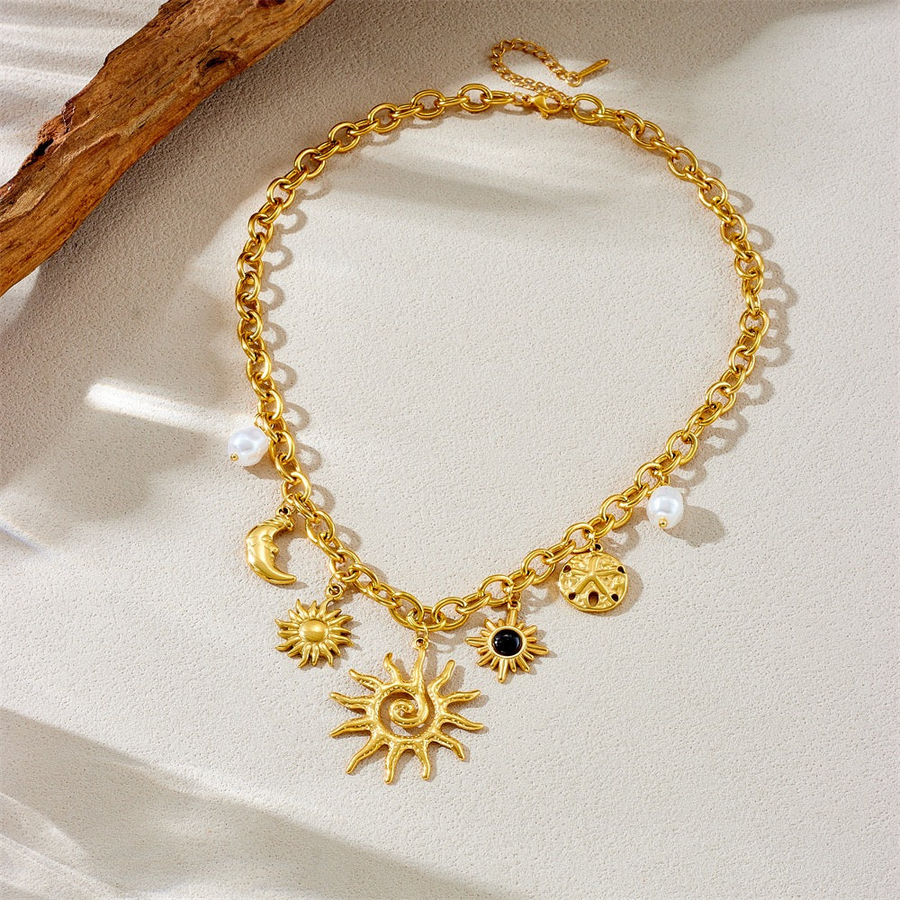 Summer sunny day charm necklace