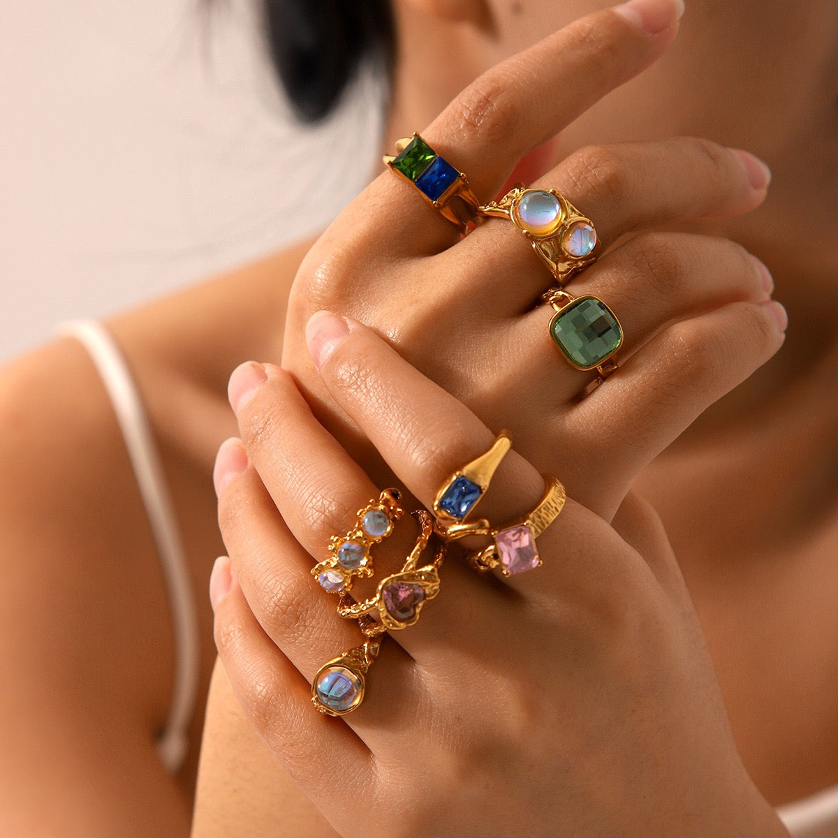 Iris Stone rings collection