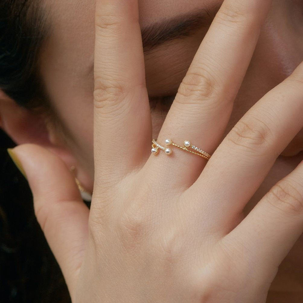 Sterling silver dainty rings