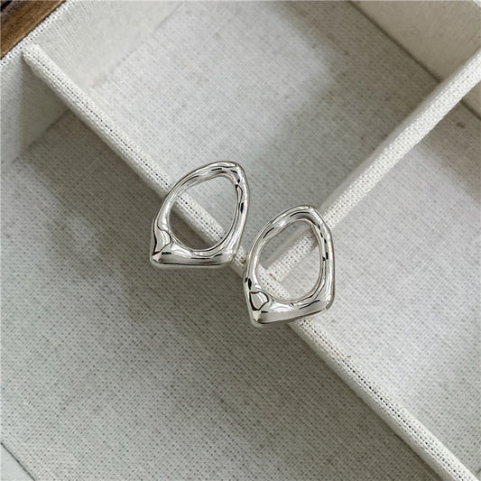 Sterling silver hallow hoops earrings