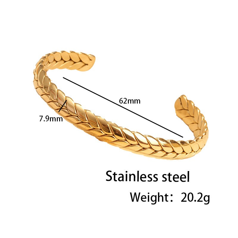 Syzygy braid twilly bangle
