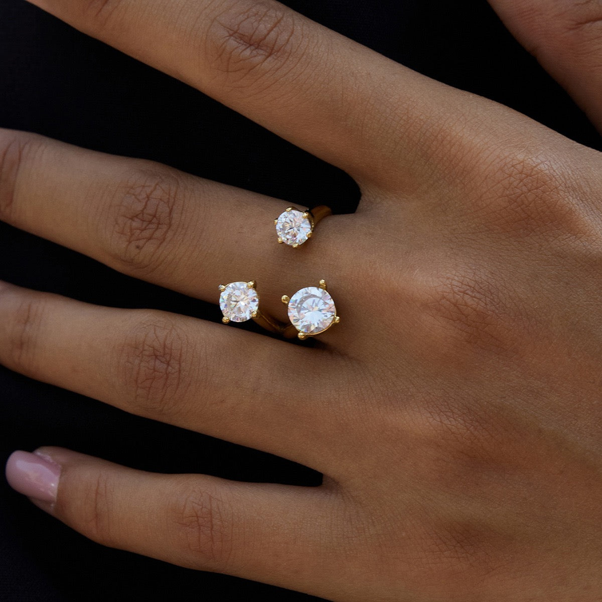 Shine star rock rings