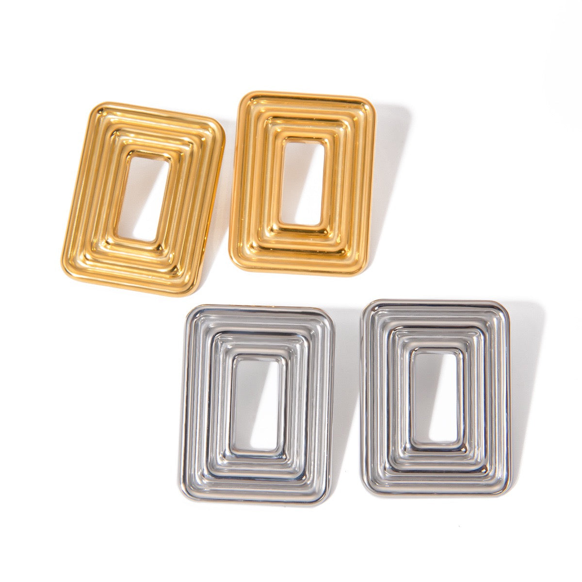 Statement square earrings