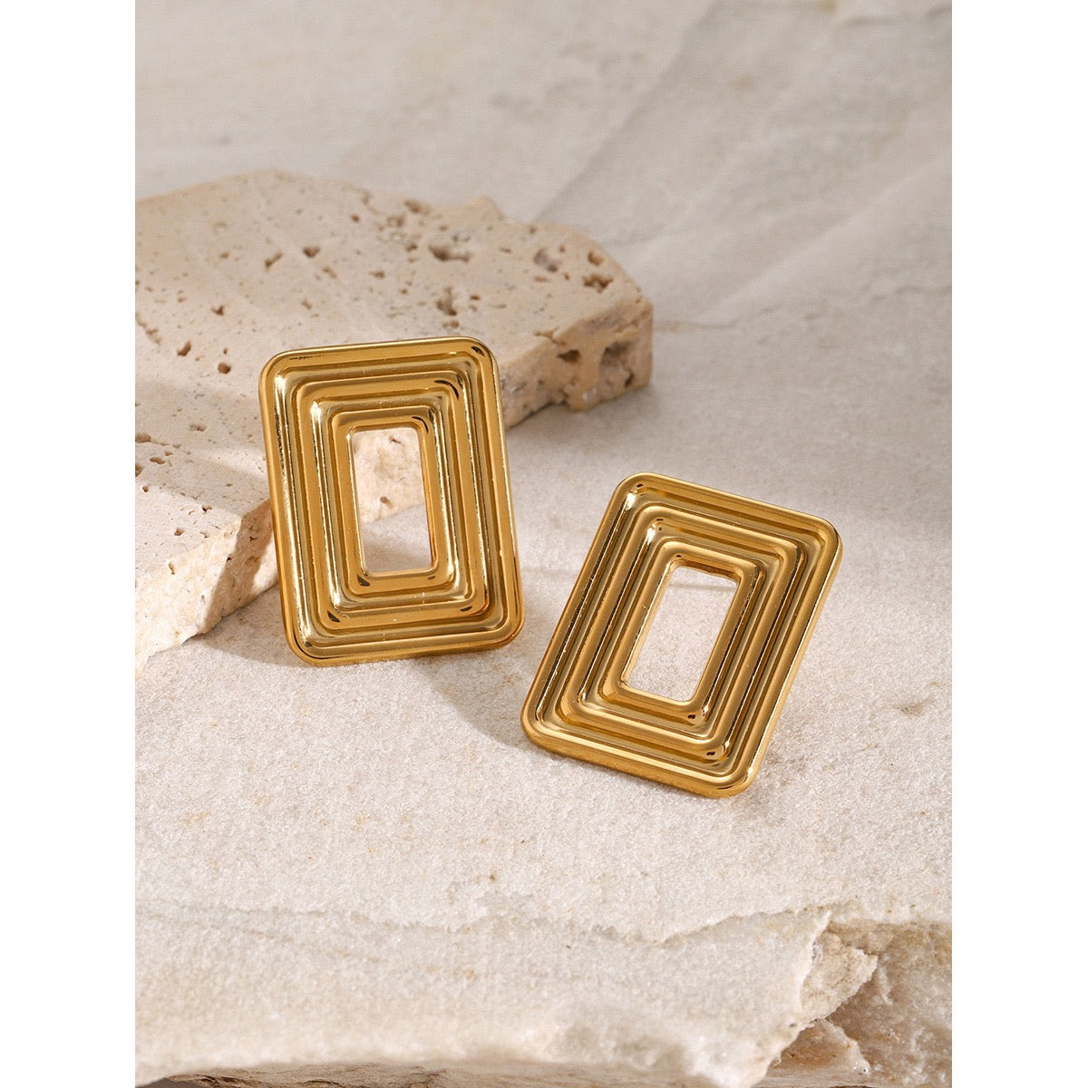 Statement square earrings