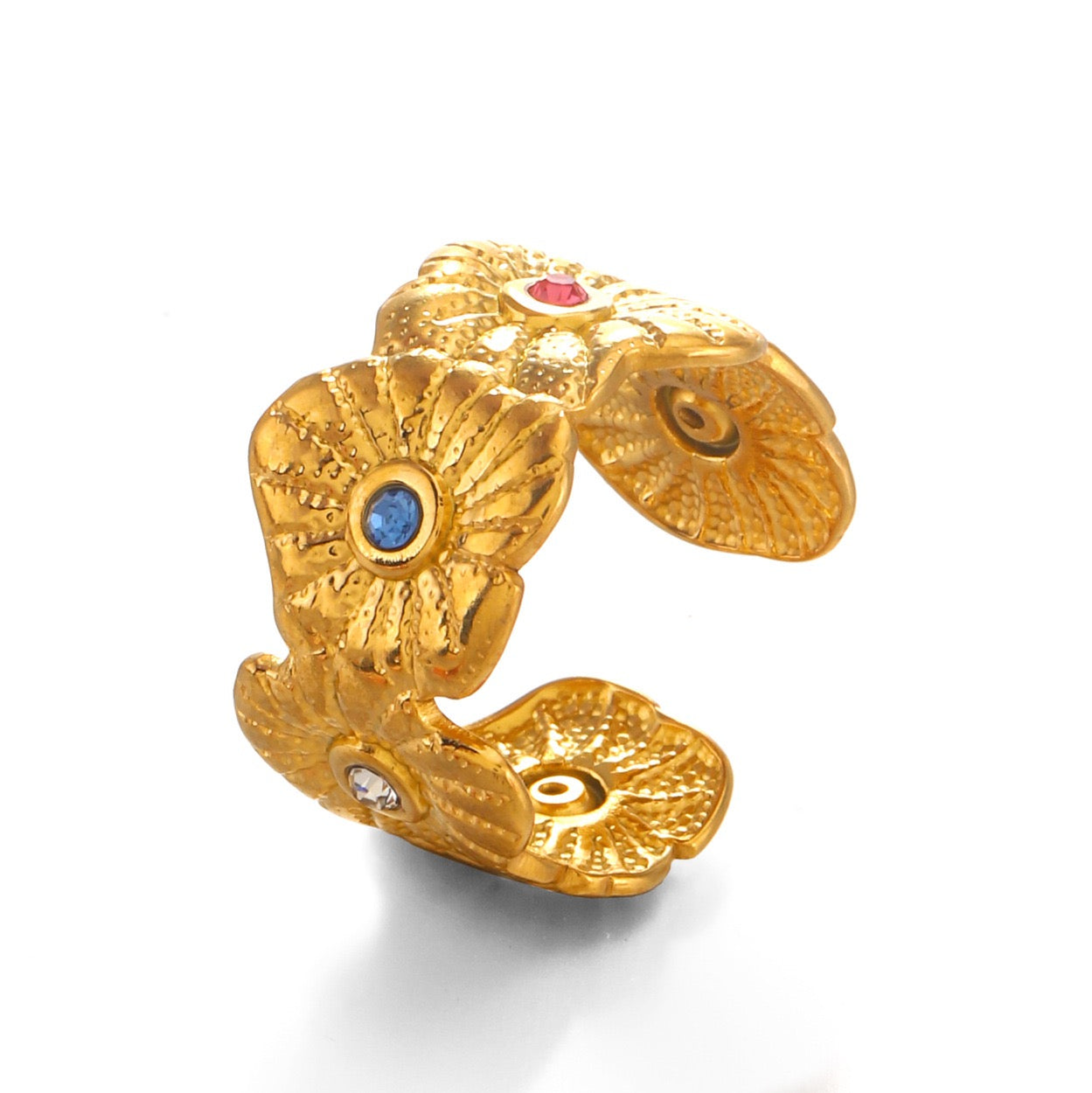 Rosa Flower band rings