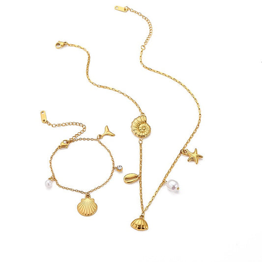 Teddy charm necklace set