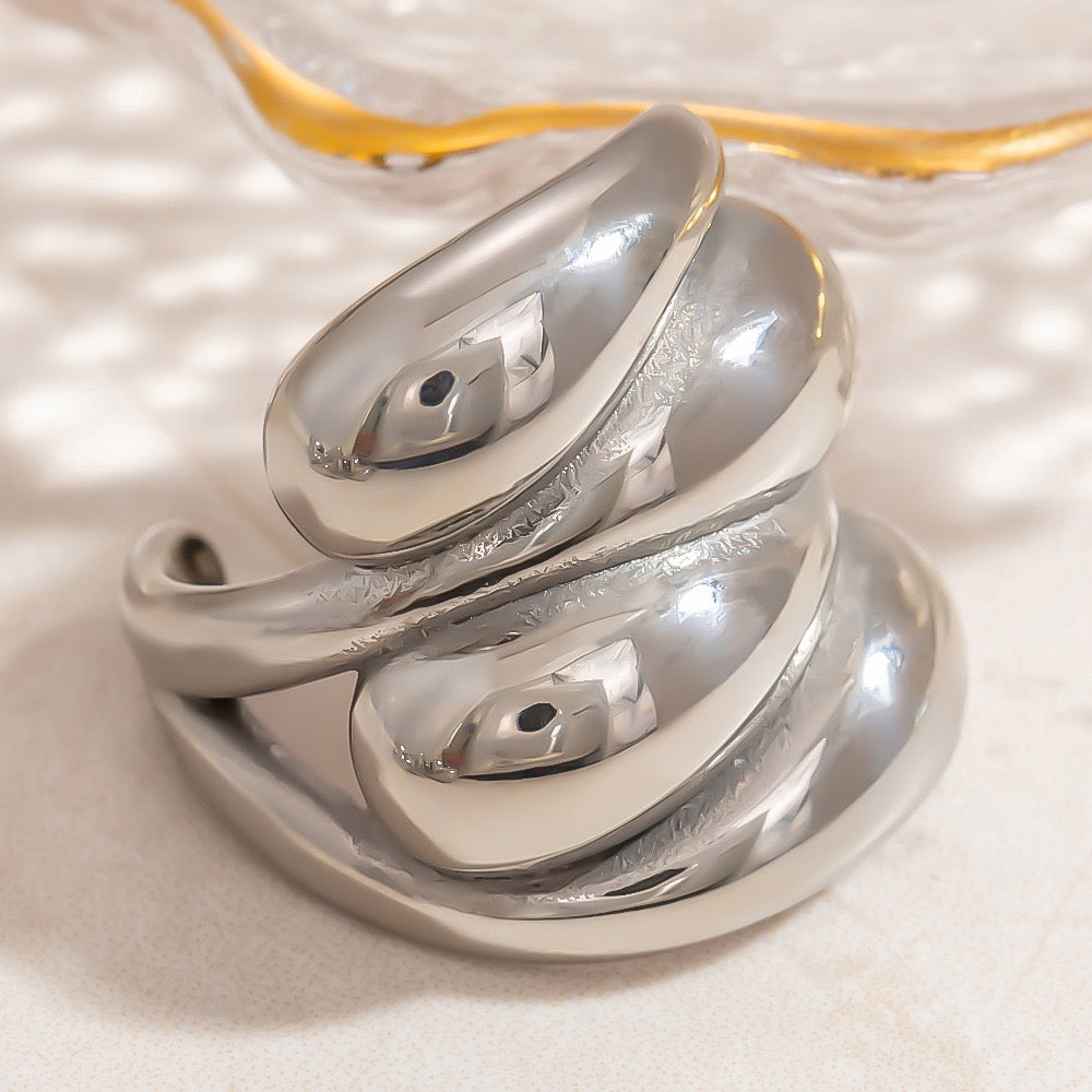 Medley Stainless steel statement rings