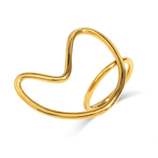 Statement big heart ring