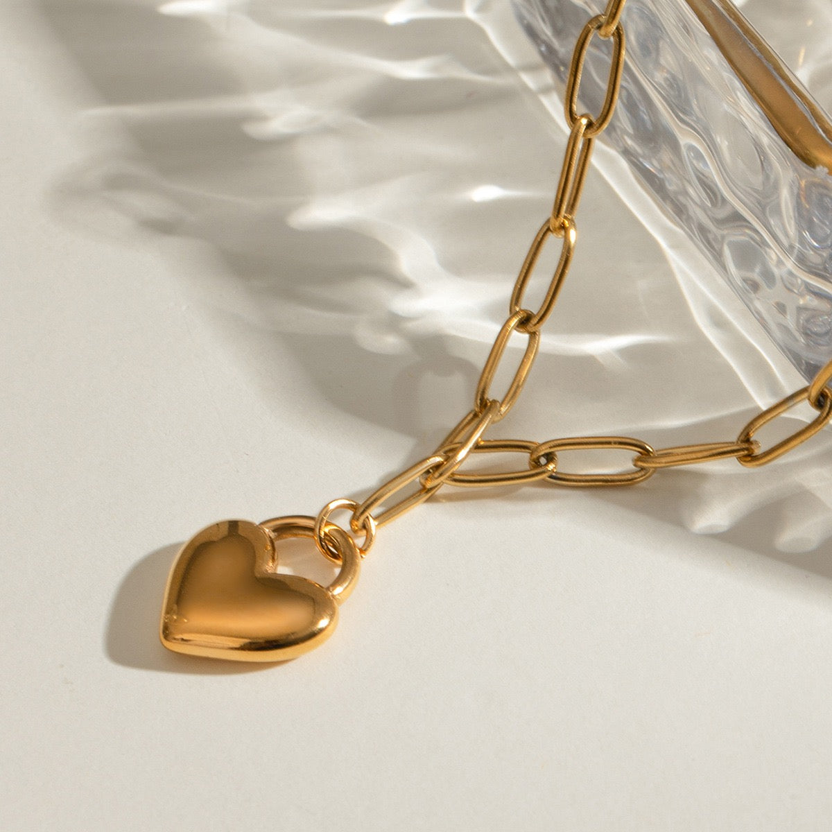 Heart charm necklace