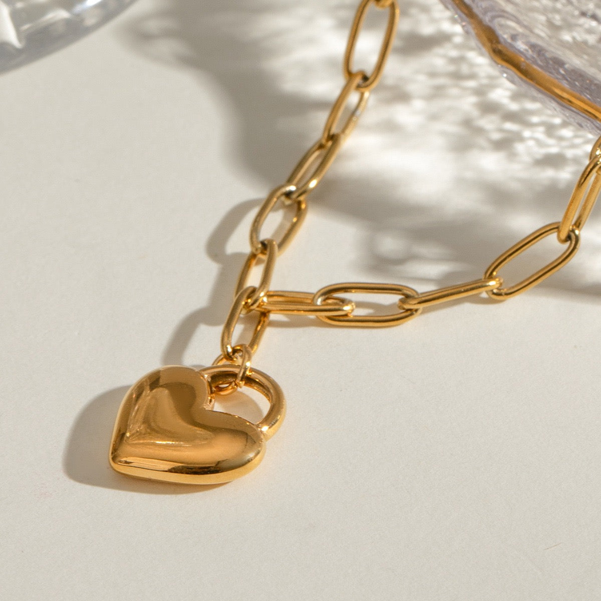 Heart charm necklace