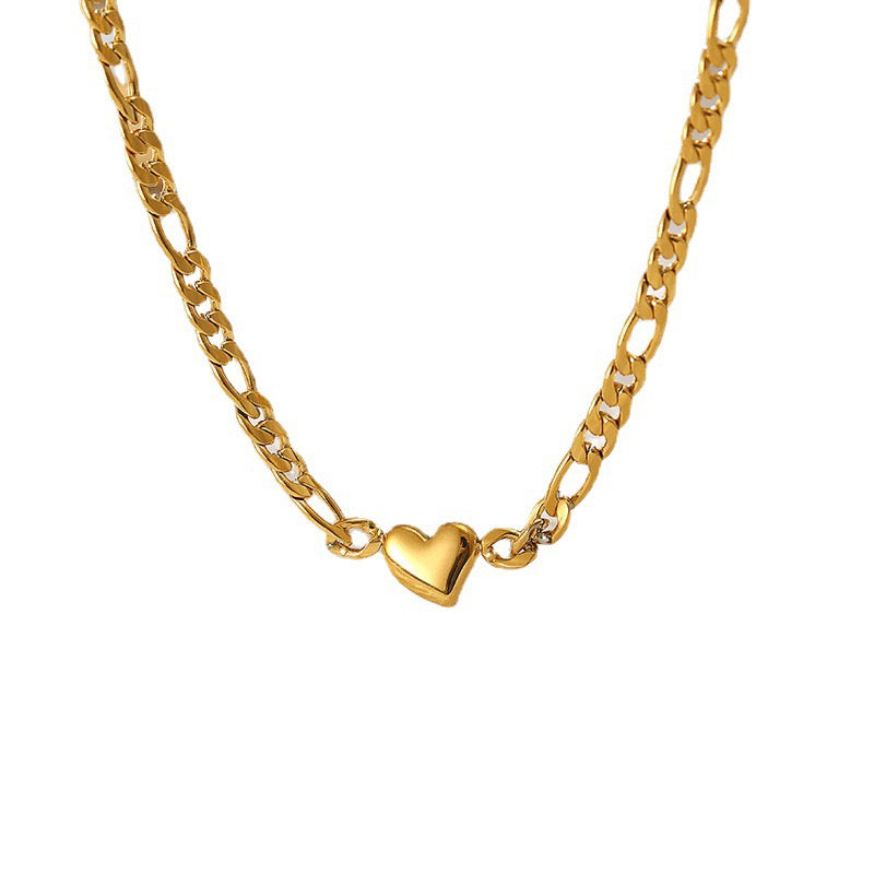 Heart chain choker necklace