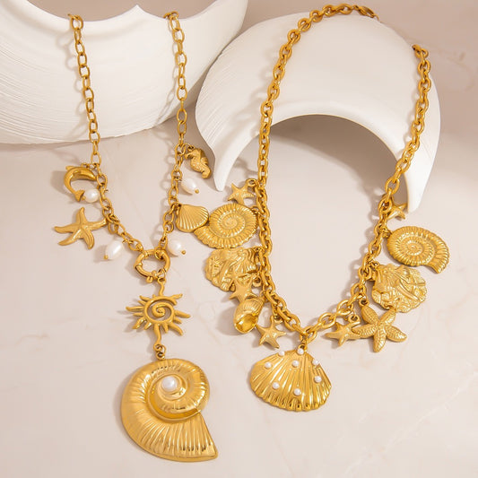 Sea world charm chunky necklace